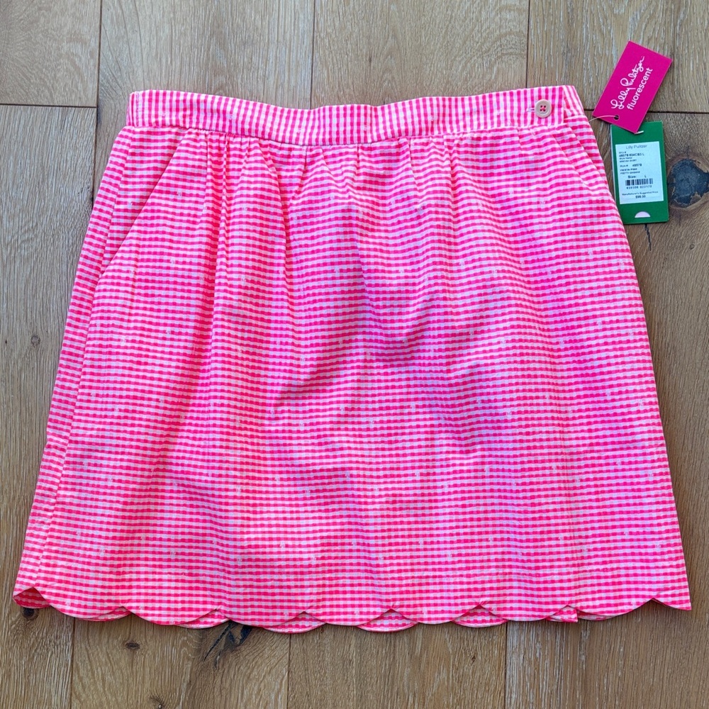 Lilly Pulitzer Vibrant Pink and White Mimosa Skirt